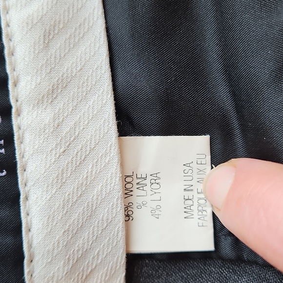 Theory Charcoal Gray Wool Blend Straight Leg Pants 4 Like New - Picture 8 of 13